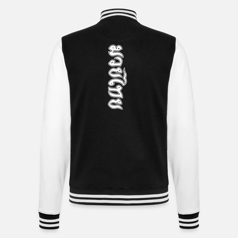 Muay Thai Script - College-Sweatjacke - Schwarz/Weiß