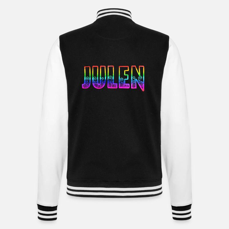 julen rs regenbogen - College-Sweatjacke - Schwarz/Weiß
