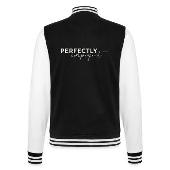 perfectly imperfect Schriftzug hell - College-Sweatjacke - Schwarz/Weiß - Hinten - Marisol (170cm)