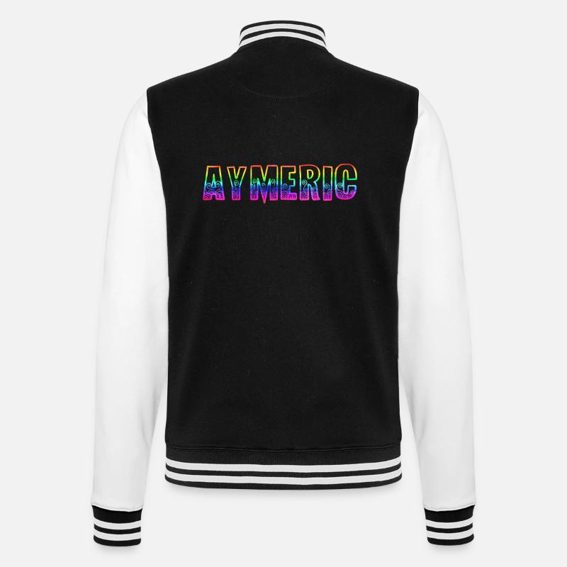 aymeric rs regenbogen - College-Sweatjacke - Schwarz/Weiß