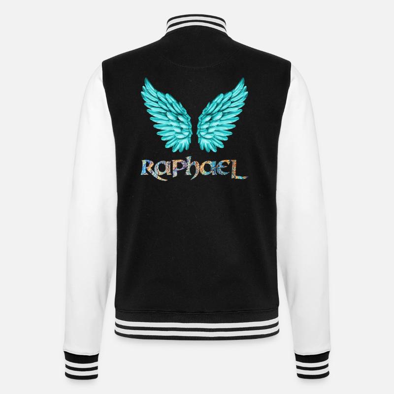 erzengel raphael e 120 - College-Sweatjacke - Schwarz/Weiß