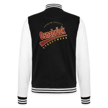 Osnabrück Germany College High School Style - College Sweat Jacket - black/white - Back - Marisol (170cm)