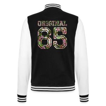 1965 - 65 years - College Sweat Jacket - black/white - Back - Marisol (170cm)