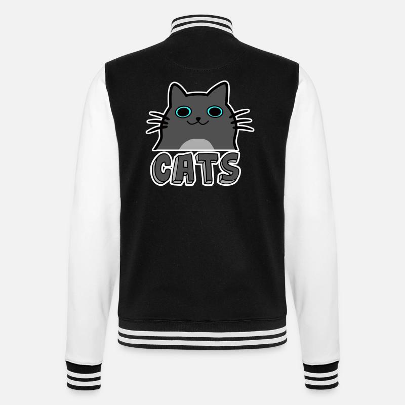 Chats de dessin animé - Veste Teddy - noir/blanc