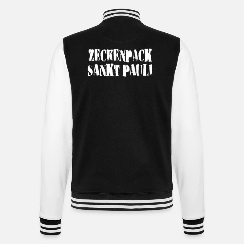 Tick pack St. Pauli - College Sweat Jacket - black/white