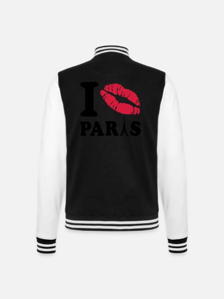 i love paris - College-Sweatjacke - Schwarz/Weiß