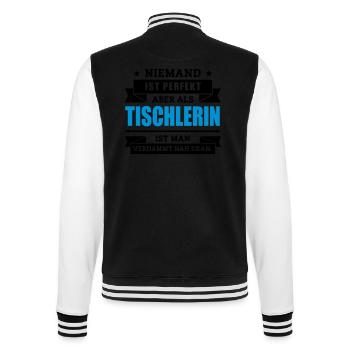 Funshirt Tischlerin - College-Sweatjacke - Schwarz/Weiß - Hinten - Marisol (170cm)