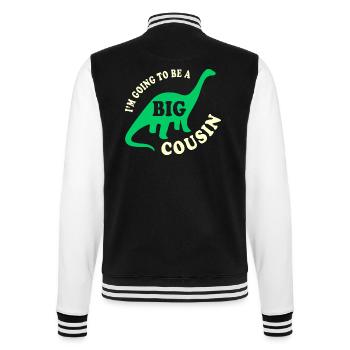 Big Cousin To Be - College-Sweatjacke - Schwarz/Weiß - Hinten - Marisol (170cm)