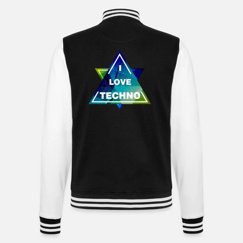 J'aime la chemise TECHNO - Veste Teddy - noir/blanc