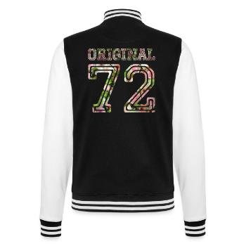 1972 - College Sweat Jacket - black/white - Back - Marisol (170cm)