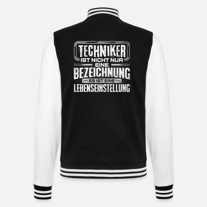 TECHNIKER - Leben - College-Sweatjacke - Schwarz/Weiß