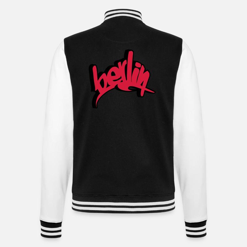 berlin - College Sweat Jacket - black/white
