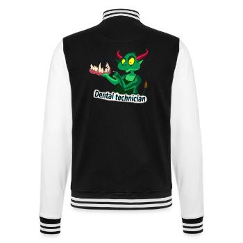 dental technician - College Sweat Jacket - black/white - Back - Marisol (170cm)