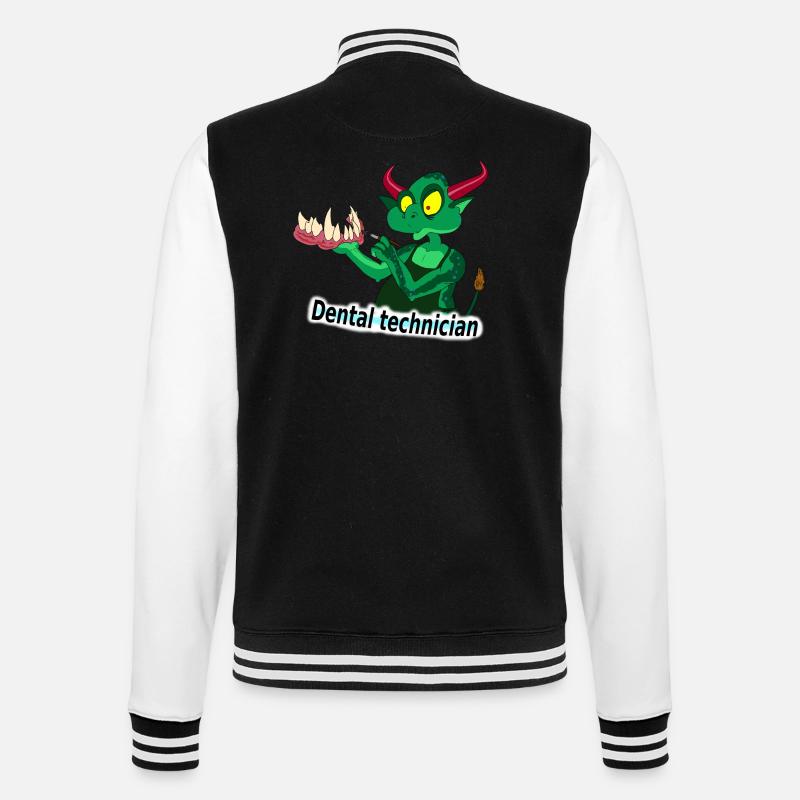 dental technician - College Sweat Jacket - black/white