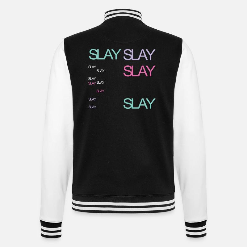 Slay - College-Sweatjacke - Schwarz/Weiß