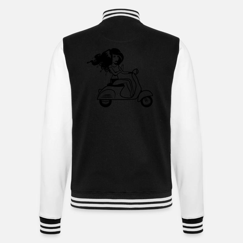 motorroller mädchen sexy - Veste Teddy - noir/blanc