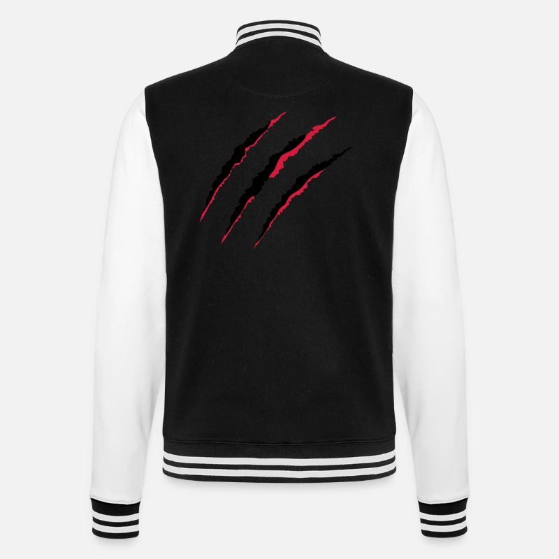 krallen_02 - College-Sweatjacke - Schwarz/Weiß