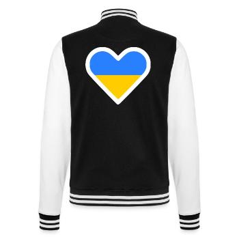 Ukraine - College Sweat Jacket - black/white - Back - Marisol (170cm)