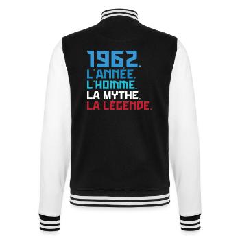 1962 L'année L'homme La Mythe La Légende - Veste Teddy - noir/blanc - Dos - Marisol (170cm)