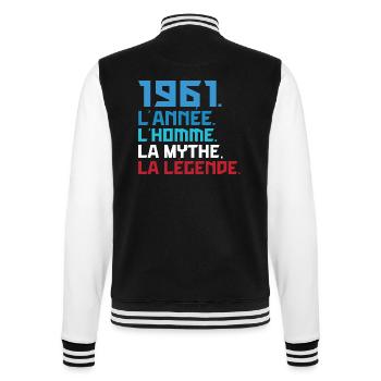 1961 L'année L'homme La Mythe La Légende - Veste Teddy - noir/blanc - Dos - Marisol (170cm)