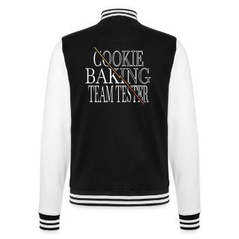 beards bday christmas present cake decorator beard - College-Sweatjacke - Schwarz/Weiß - Hinten - Marisol (170cm)