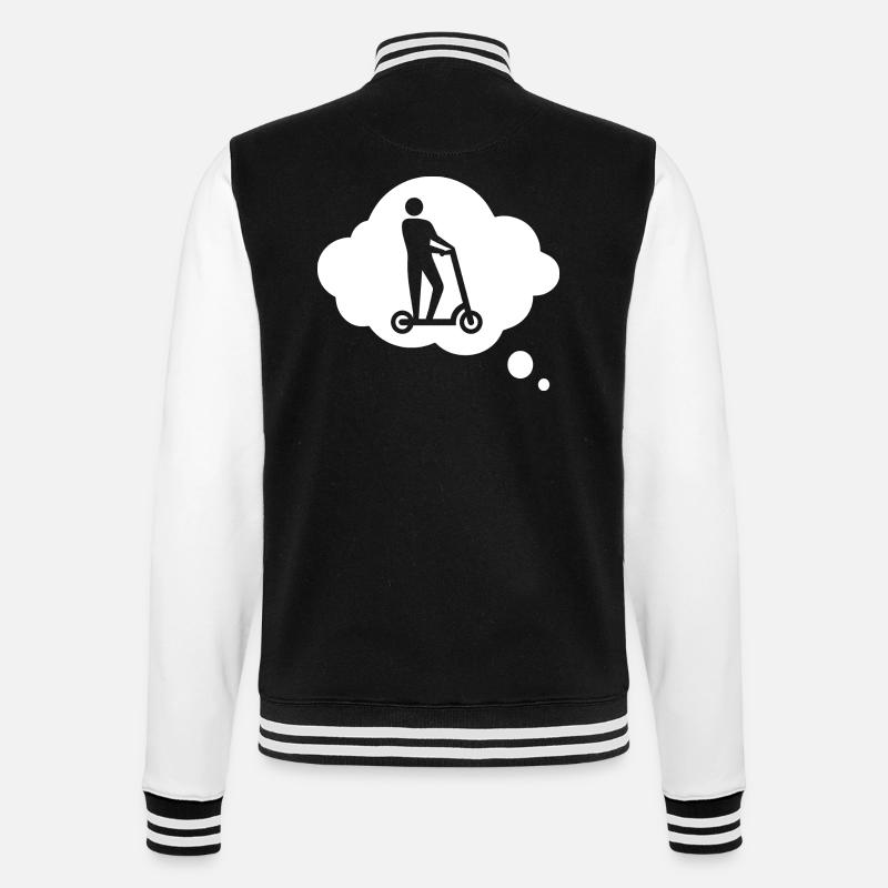 E-Scooter E-Roller Scooter - College Sweat Jacket - black/white