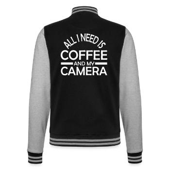 Lustiges Fotograf Geschenk Fotografie - College-Sweatjacke - Schwarz/Grau meliert - Hinten - Marisol (170cm)