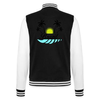 Brazil - College Sweat Jacket - black/white - Back - Marisol (170cm)