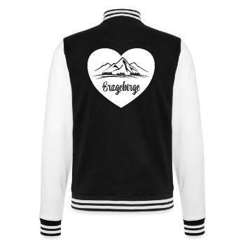 Erzgebirge Berge Liebe Heimat - College-Sweatjacke - Schwarz/Weiß - Hinten - Marisol (170cm)