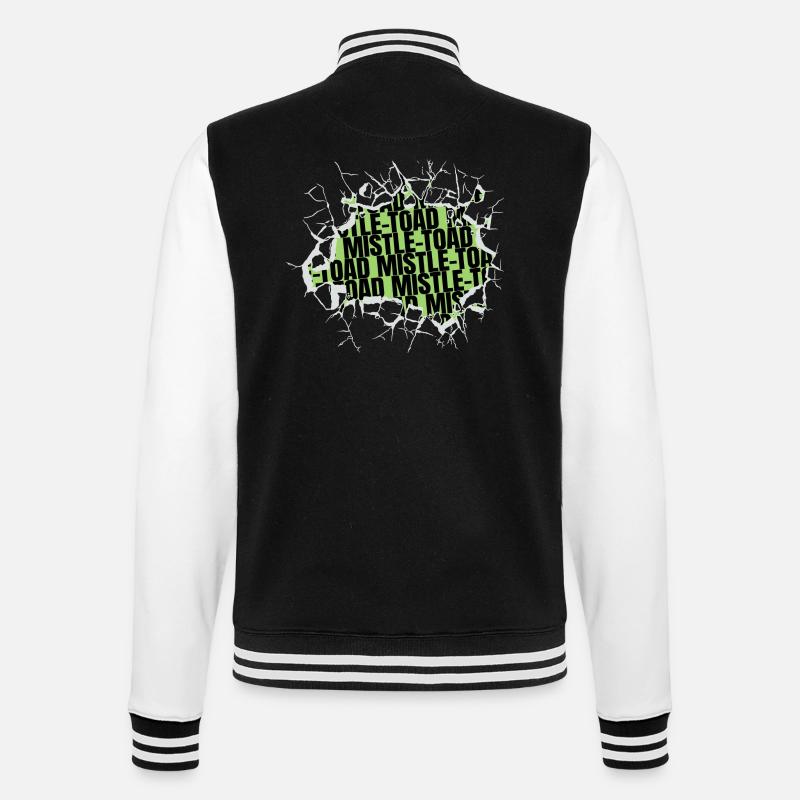 beard gang computer bubaprints bodybuilder quote - College-Sweatjacke - Schwarz/Weiß