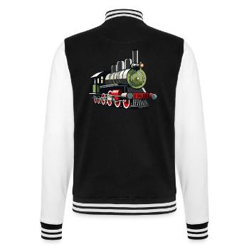 Locomotive à vapeur - Veste Teddy - noir/blanc - Dos - Marisol (170cm)