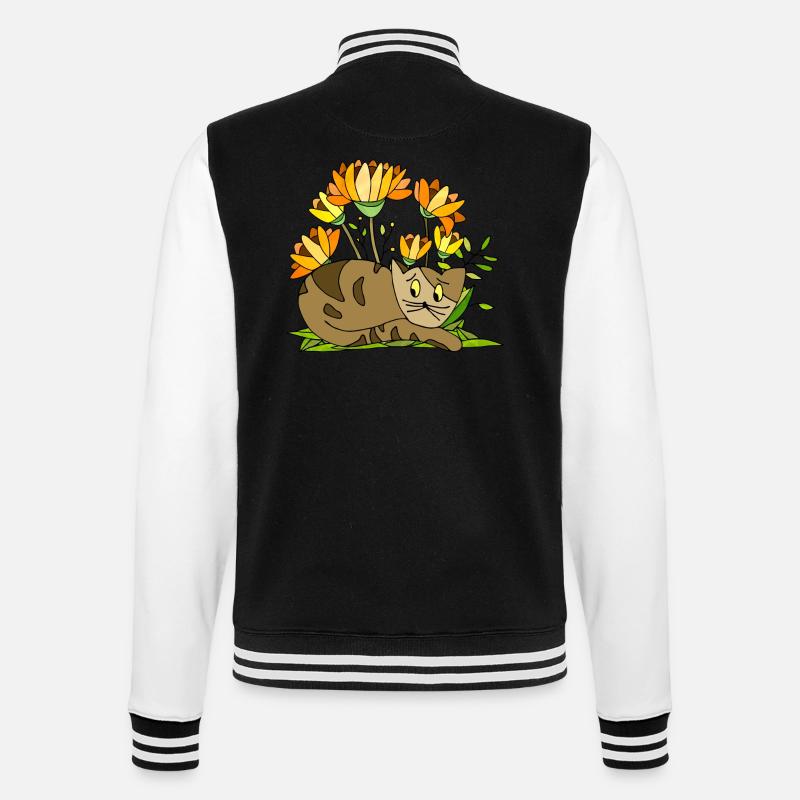 Cat - College Sweat Jacket - black/white