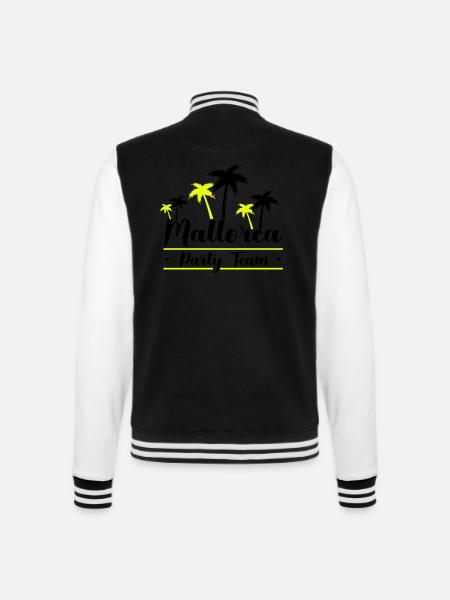 Mallorca Party Team - College Sweat Jacket - black/white