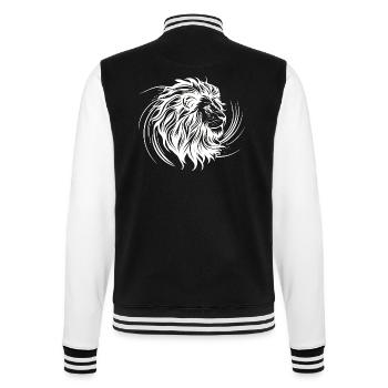 Lion's head white - College Sweat Jacket - black/white - Back - Marisol (170cm)