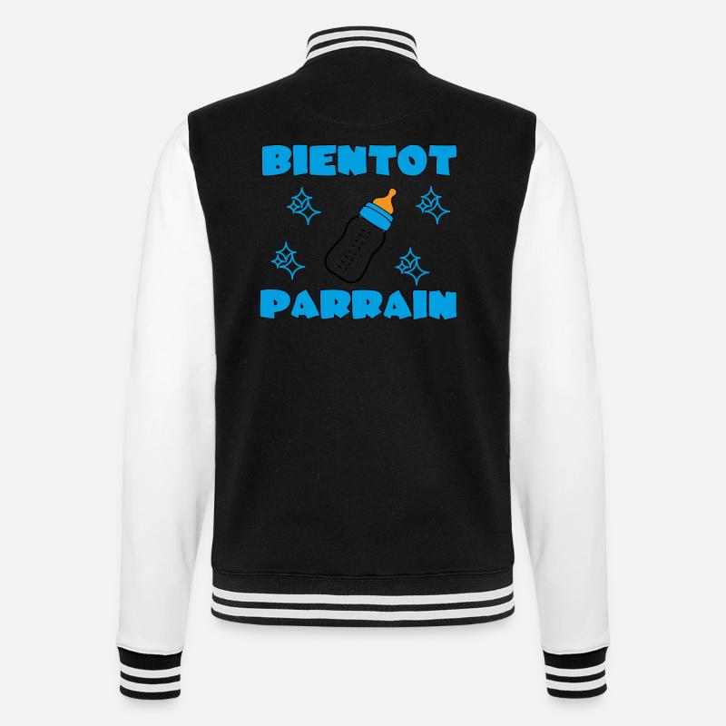 BIENTOT PARRAIN - Veste Teddy - noir/blanc