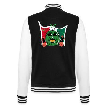 Cactus drôle avec drapeau du Mexique - Veste Teddy - noir/blanc - Dos - Marisol (170cm)