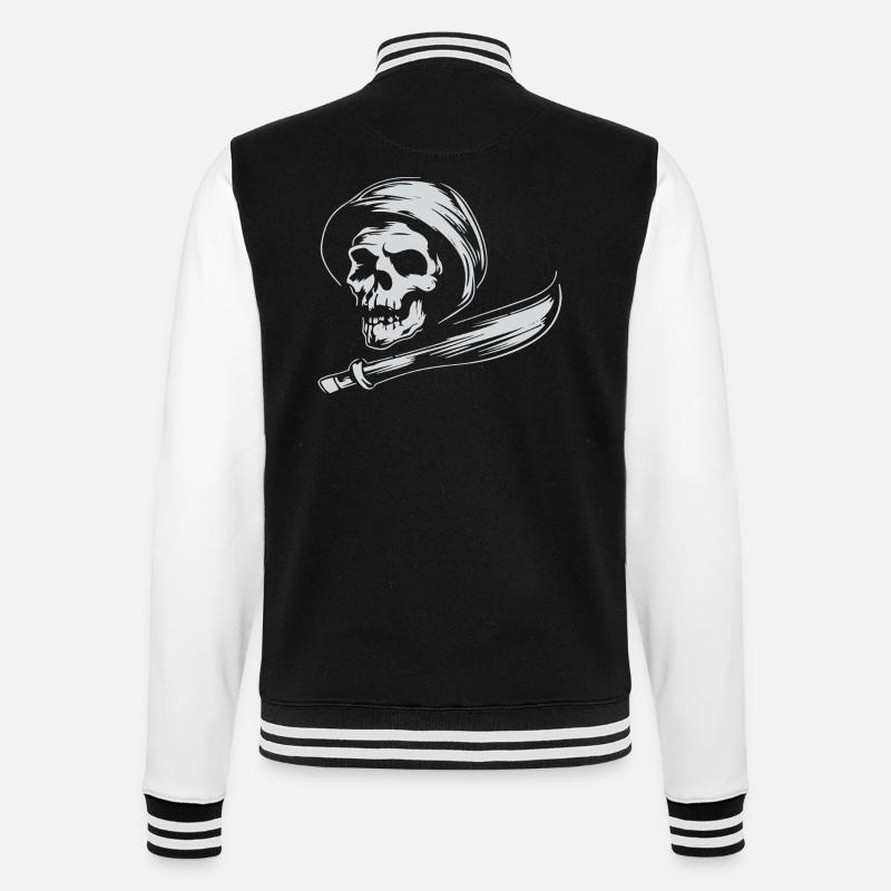 SKULL REAPER - College-Sweatjacke - Schwarz/Weiß