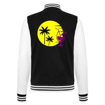 cocktail sunset - College Sweat Jacket - black/white - Back - Marisol (170cm)