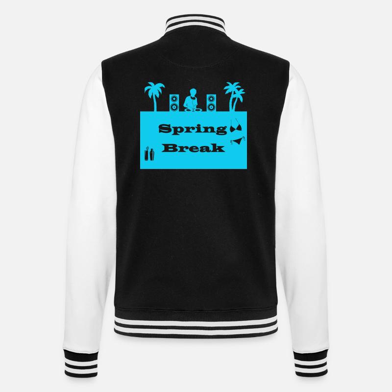 spring break bleu clair - Veste Teddy - noir/blanc
