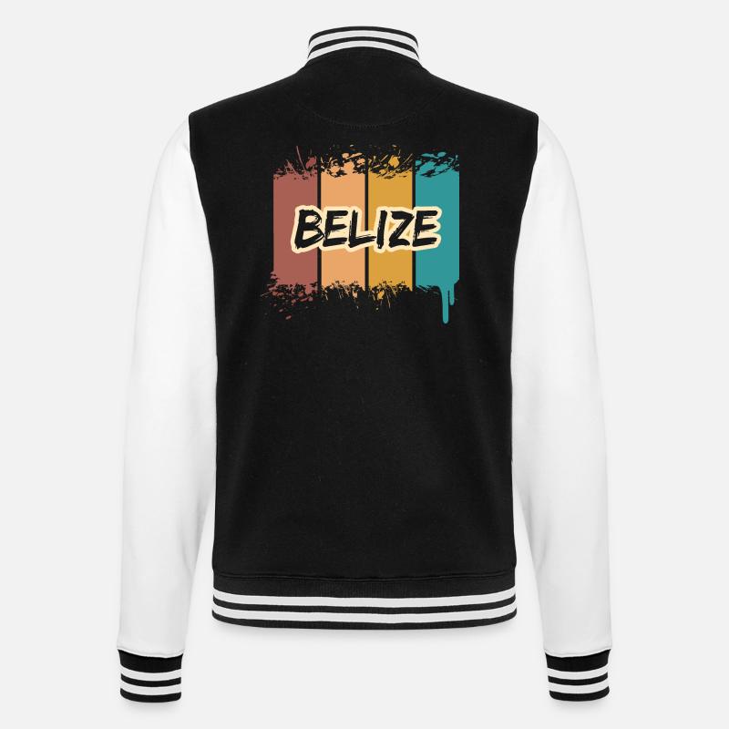 Belize - College-Sweatjacke - Schwarz/Weiß