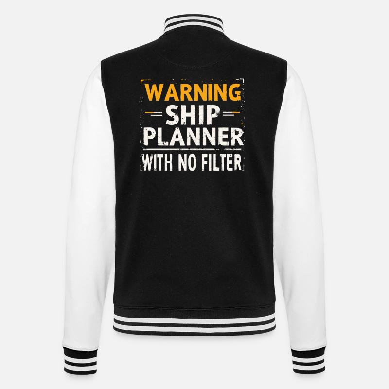 SCHIFFSPLANER - College-Sweatjacke - Schwarz/Weiß