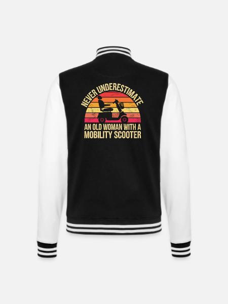 Stärke im Alter zeigen - College-Sweatjacke - Schwarz/Weiß