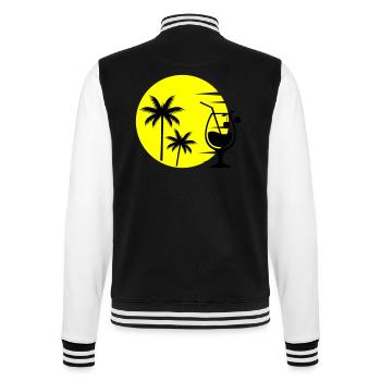cocktail sunset - College-Sweatjacke - Schwarz/Weiß - Hinten - Marisol (170cm)