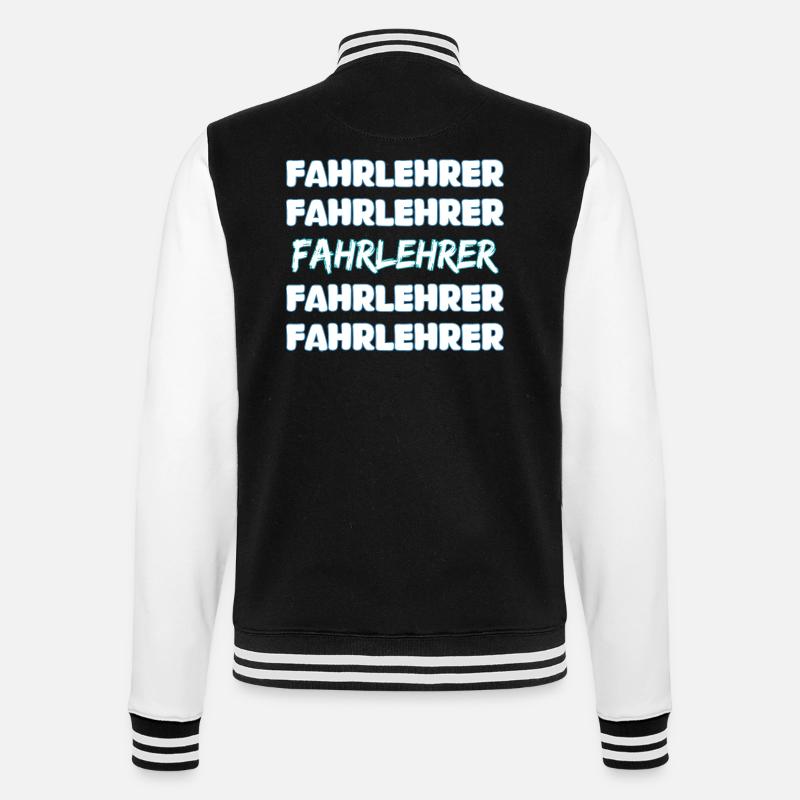 Job Driving Instructor - College Sweat Jacket - black/white