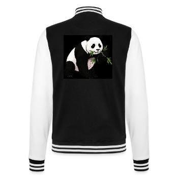 Panda - College-Sweatjacke - Schwarz/Weiß - Hinten - Marisol (170cm)