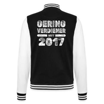 Jahrgang 2017 - College-Sweatjacke - Schwarz/Weiß - Hinten - Marisol (170cm)