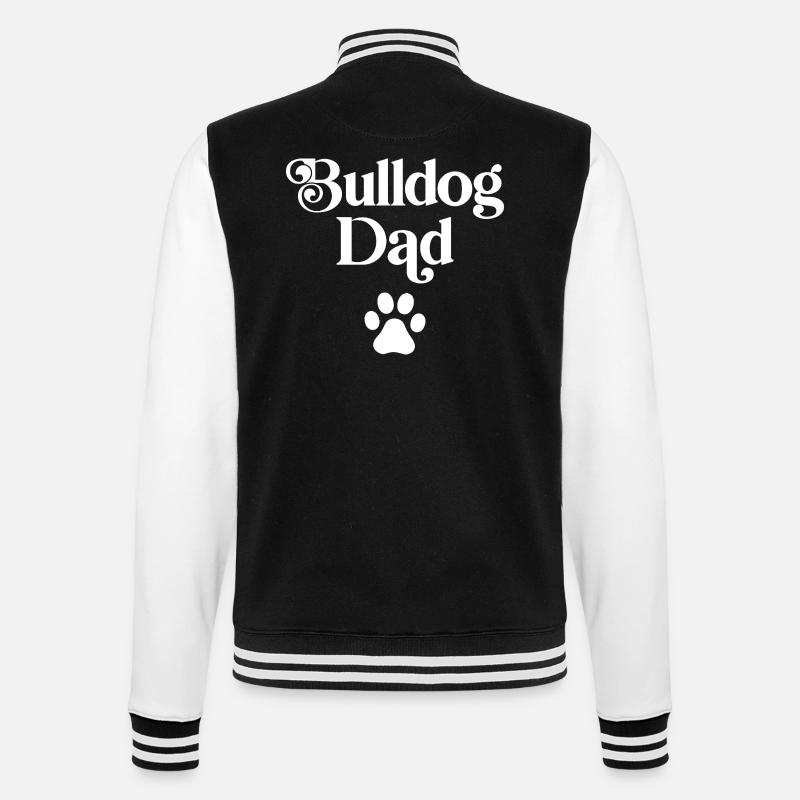 Papa bouledogue - Veste Teddy - noir/blanc