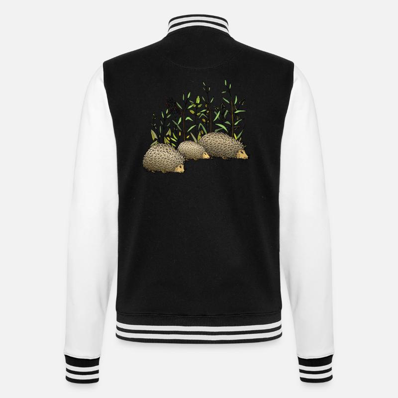 Igel - College-Sweatjacke - Schwarz/Weiß