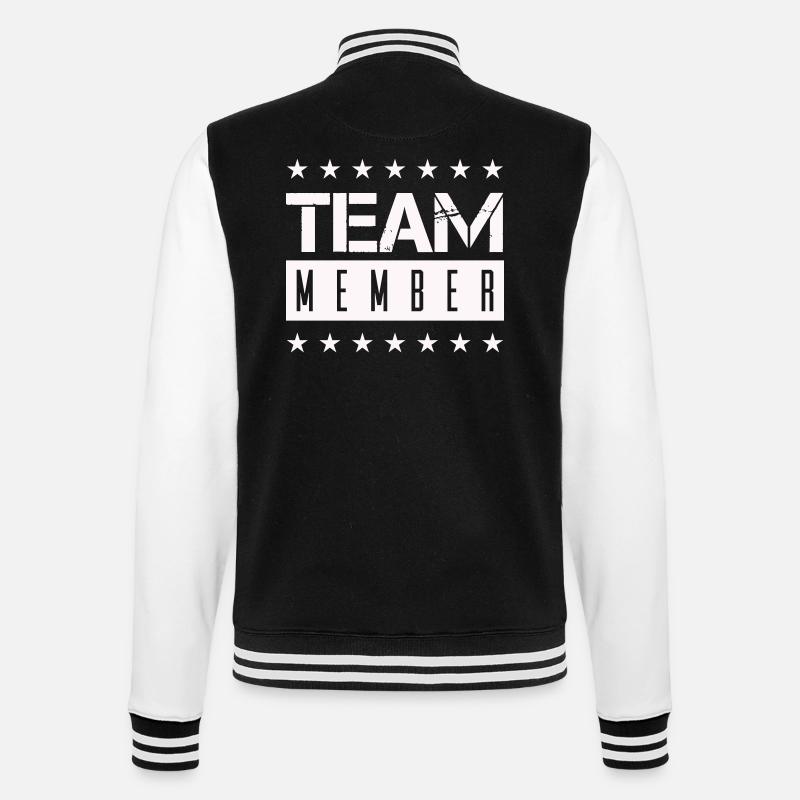 team member - College-Sweatjacke - Schwarz/Weiß
