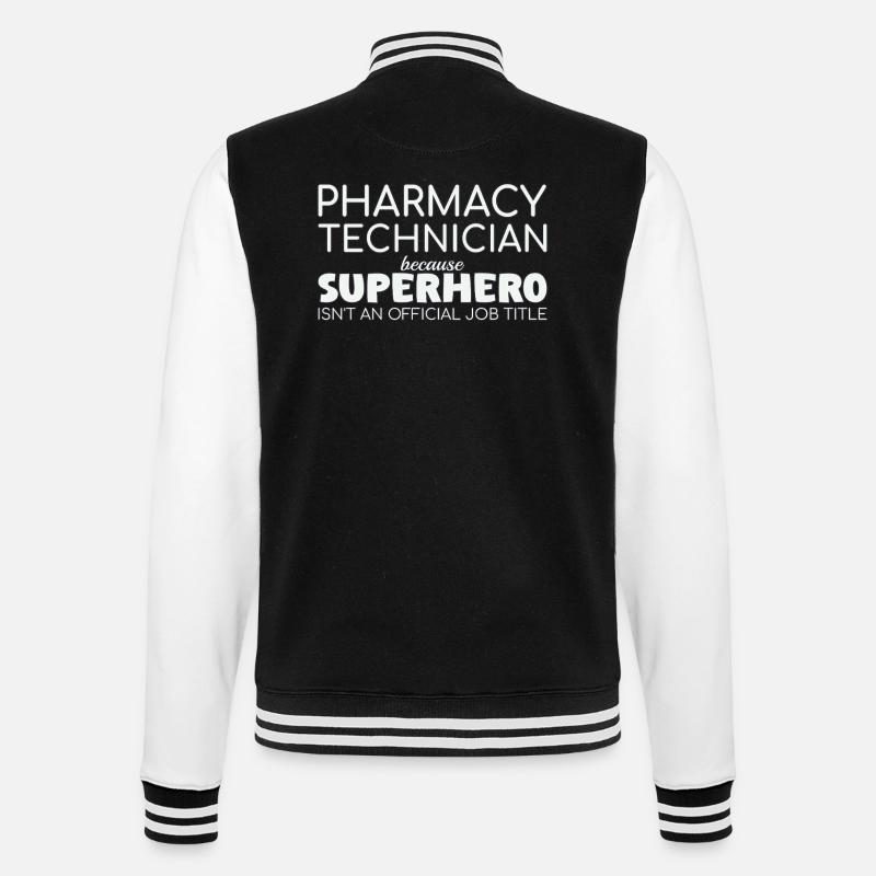 Pharmacy technician Superhero - College-Sweatjacke - Schwarz/Weiß